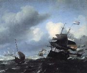 Ludolf Backhuysen Seascape with Ships oil painting picture wholesale